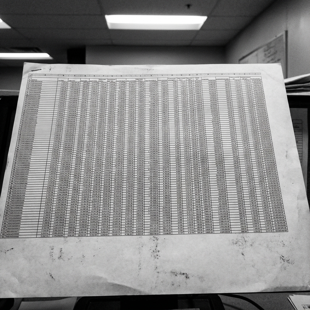 Messy Excel Spreadsheet